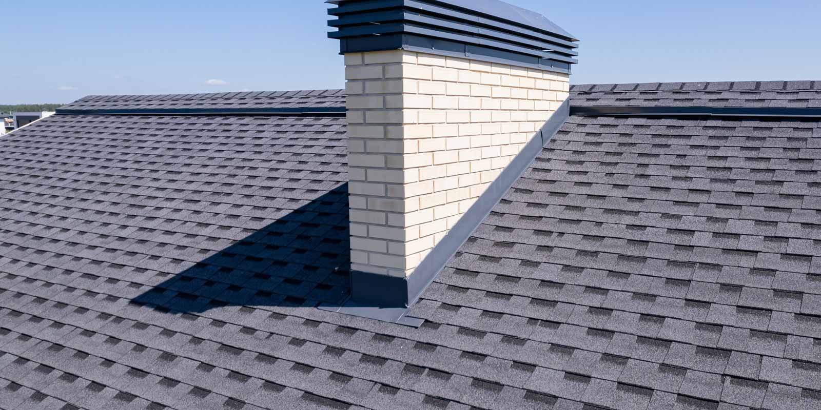 Roof and chimney closeup